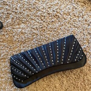 Black Clutch with Silver Studs